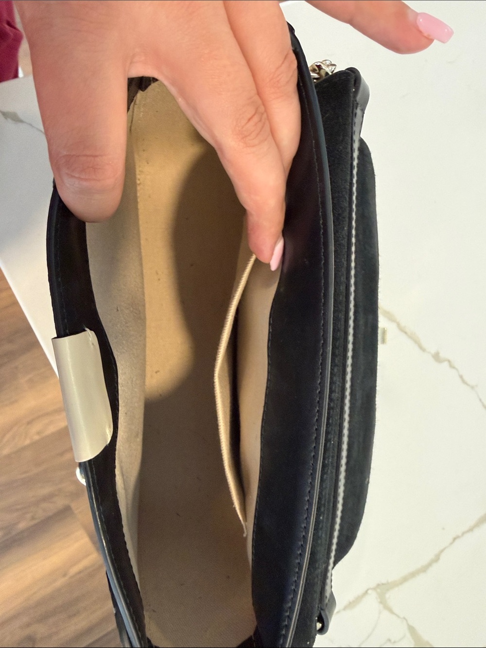TOUS Black Patterned & Croc-Effect Chain Crossbody - Picture 4 of 4